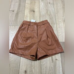 Forever 21 brown leather shorts